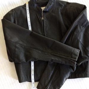 Lined Black Leather Jacket